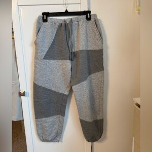 Women’s Gray Patchwork Sweatpants